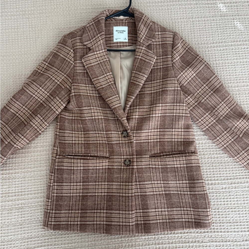 Plaid Brown Women's Blazer